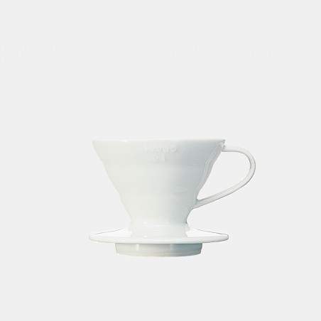 Dripper blanc V60 Céramique 01 - 1/2 Tasses HARIO Accessoires Méthodes douces