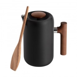 Clara - Cafetière à piston - Noire et bois Cafetières et bouilloires