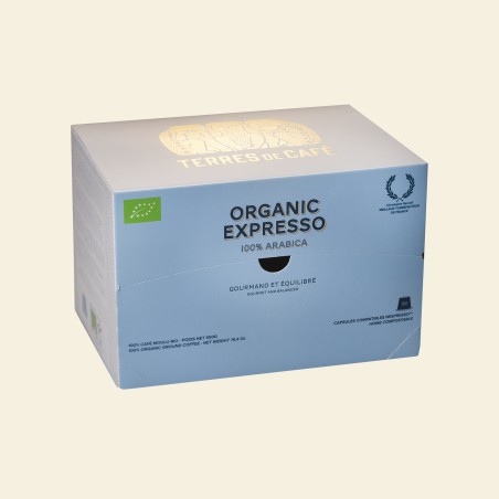 café de spécialité Terres de café - Capsules Organic Expresso Bio x 100