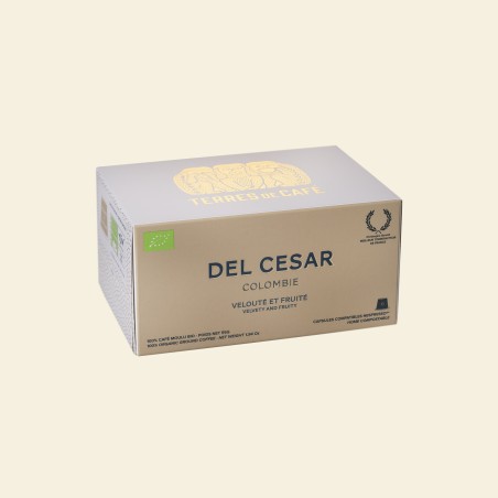 Specialty coffee by Terres de Café - Organic Del Cesar Capsules x 10