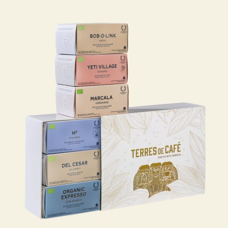 Specialty coffee by Terres de Café - Organic Capsules Collection - 6 Boxes